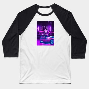 Car City Neon Synthwave Baseball T-Shirt